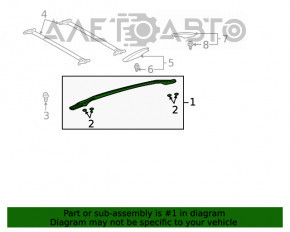 Balustrade longitudinale Lexus RX300 RX330 RX350 RX400h 04-09