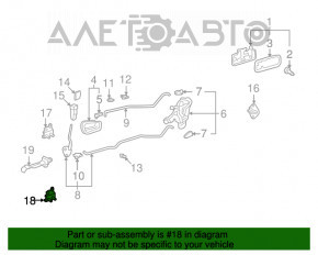 Петля двери нижняя задняя левая Lexus IS200 IS300 99-05