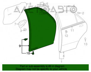 Уплотнитель двери задней левой Lexus IS200 IS300 99-05