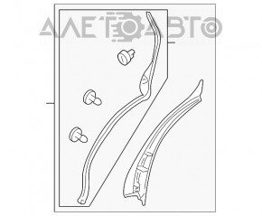 Capac usa spate interioara stanga spate Lexus RX350 RX450h 10-15 fara garnitura, zgarieturi