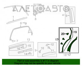 Capac usa spate interioara stanga spate Lexus RX350 RX450h 10-15 fara garnitura, zgarieturi