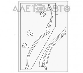 Накладка двери задняя внутренняя задняя правая Lexus RX350 RX450h 10-15 OEM