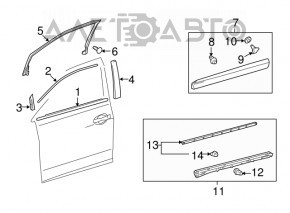 Panoul ușii din față dreapta interioară pentru Lexus RX350 RX450h 10-15