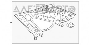 Capacul arcului stâng superior Lexus RX350 RX450h 10-15 gri, uzat