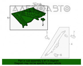 Capacul arcului stâng superior Lexus RX350 RX450h 10-15 gri, uzat