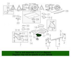 Поддон багажника задний Lexus RX350 RX450h 10-15 затерт