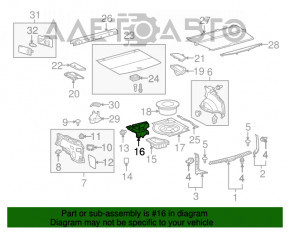 Spumă de polistiren sub instrumentul Lexus RX350 RX450h 10-15