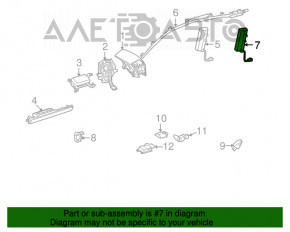 Airbagul pentru scaunul din spate dreapta al modelului Lexus RX350 RX450h 10-15.