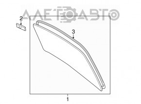 Стекло заднее Toyota Camry v55 15-17 usa тонировка