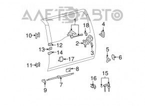 Buclele ușii portbagajului de jos Lexus GX470 03-09