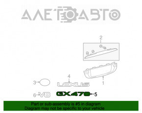 Emblema scrisul GX470 pe portiera portbagajului Lexus GX470 03-09