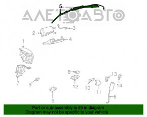 Perna de siguranță airbag și cortina laterală stângă pentru Toyota Avalon 05-12.