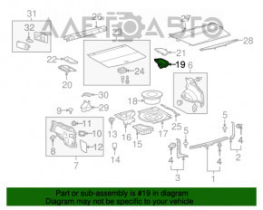 Buzunarul portbagajului drept Lexus RX350 RX450h 10-15 zgârieturi.