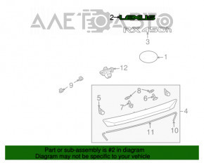 Emblema cu inscripția Lexus pe ușa portbagajului Lexus RX350 RX450h 10-15