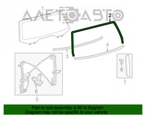 Garnitura de etanșare a geamului ușii portbagajului Toyota Sequoia 08-16