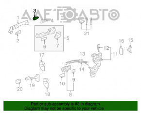 Capacul mânerului exterior dreapta față Lexus LS460 LS600h 07-12 crom