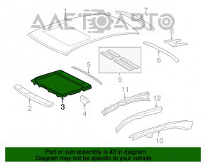 Geam asamblat Lexus LS460 LS600h 07-12, culoare gri.