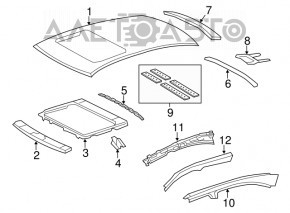 Geam asamblat Lexus LS460 LS600h 07-12, culoare gri.