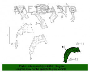 Aripa spate dreapta Toyota Prius V 12-17