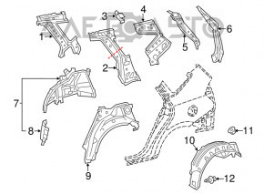 Aripa spate dreapta Toyota Prius V 12-17