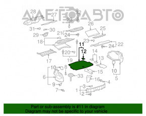 Пол багажника Lexus LS460 LS600h 07-08