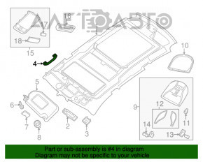 Ручка потолка передняя правая Nissan Pathfinder 13-20 серая