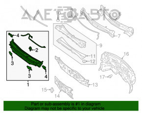 Grila stergatoarelor din plastic pentru Nissan Pathfinder 13-20 fara o gaura