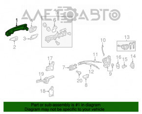 Capacul mânerului exterior stânga față Lexus Hs250h 10-12