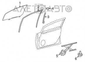 Направляющая стекла двери передней левой Lexus Hs250h 10-12