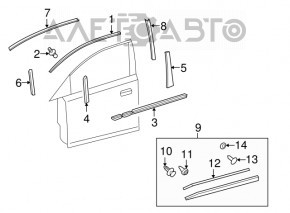 Panoul lateral dreapta fata a usii Lexus Hs250h 10-12