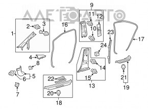 Capacul amortizorului frontal stânga Lexus Hs250h 10-12