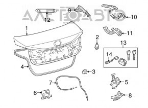 Крышка багажника Lexus Hs250h 10-12