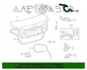 Петля крышки багажника правая Lexus Hs250h 10-12