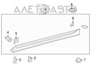 Pragul stâng al unui Lexus Hs250h 10-12