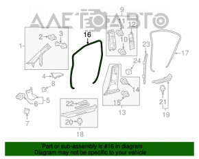 Garnitură de ușă dreapta față pentru Lexus Hs250h 10-12