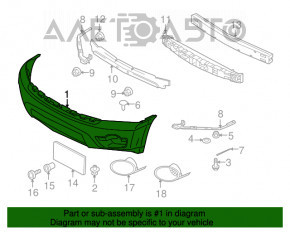 Бампер передний Mitsubishi Endeavor 04-06 дорест матовый царапины