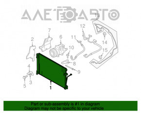 Radiatorul condensatorului de aer condiționat Subaru B9 Tribeca