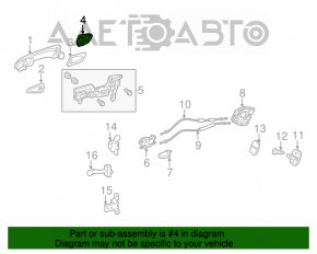 Capacul mânerului exterior al ușii din spate stânga pentru Lexus CT200h 11-17