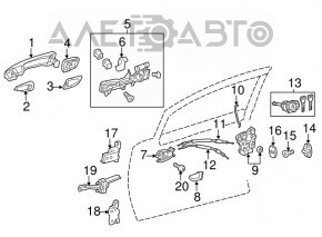 Ручка двери внутренняя задняя левая Lexus CT200h 11-17