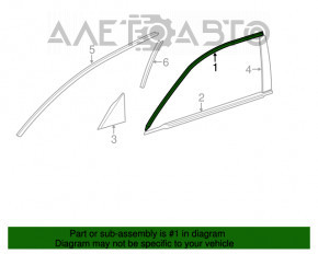 Garnitură ușă față stânga superioară Lexus CT200h 11-17