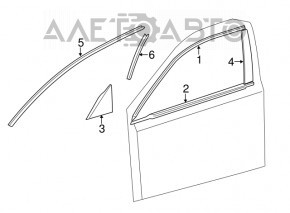 Garnitură ușă față stânga superioară Lexus CT200h 11-17