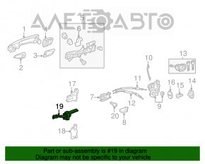 Ограничитель двери передней левой Lexus CT200h 11-17