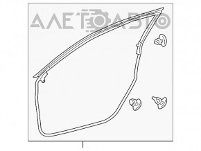 Garnitură ușă față stânga Lexus CT200h 11-17