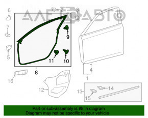 Garnitură ușă față stânga Lexus CT200h 11-17