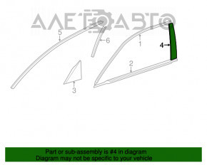 Panoul lateral dreapta față a ușii Lexus CT200h 11-17