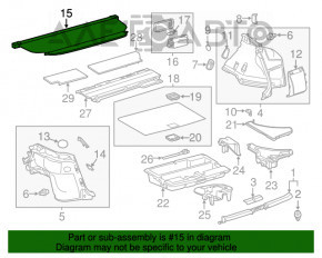 Perdeaua portbagajului Lexus CT200h 11-17