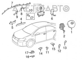 Perna de aerbag laterală stângă pentru Lexus CT200h 11-17 care a fost declanșată.