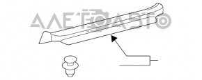 Capacul pragului din față dreapta pentru Lexus CT200h 11-17, negru cromat.