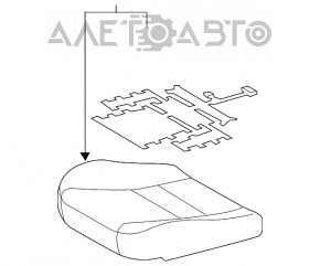 Scaunul șoferului pentru Lexus CT200h 11-17 fără airbag, electric defect, piele neagră, fără suport pentru cap.