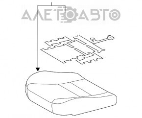 Scaun de pasager pentru Lexus CT200h 11-17 fără airbag, manual, piele neagră, fără suport pentru cap.